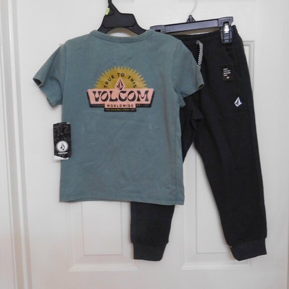 NWT 2pc Volcom Teal True To This Shirt & Joggers Set sz 4t - Picture 2 of 2